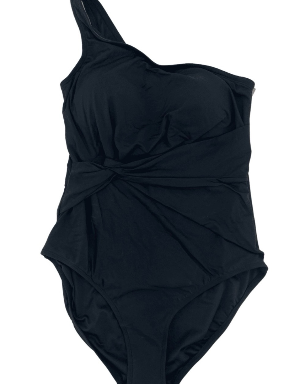 Gottex Black One-Shoulder Twist-Front One-Piece Swimsuit